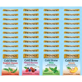Twinings Cold Brewed Iced Tea Bag Variety Sampler (Pack of 48)
