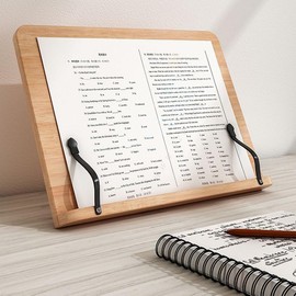 Raatel Book Stand, Wooden, Tablet, Tablet, PC, Stand, Reading Stand, Angle Adjustment