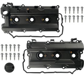 Pair Left Right Engine Valve Covers Compatible with 2005-2019 Nissan Frontier 2005-2015 Xterra 2005-2012 Pathfinder 2012-2019 NV1500 2012-2019 NV2500 2012-2019 NV3500 Replace 13264-EA200 13264-EA210