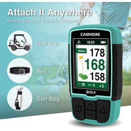 CANMORE HG200 Golf GPS Handheld & Case - Full-Color Display with 41,000+ Essential Golf Course Data and Score Sheet - Water Resistant, Orange
