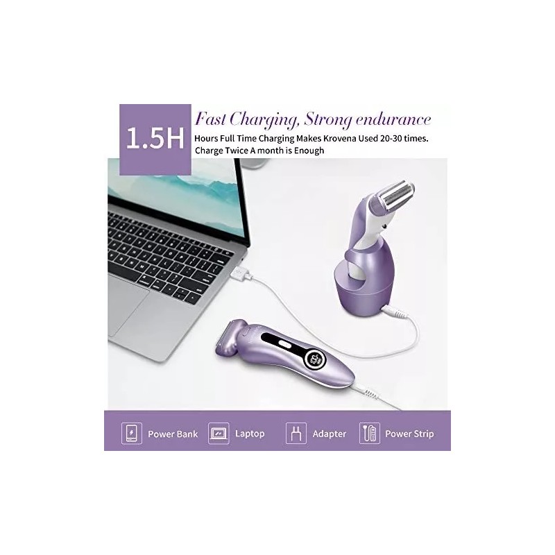 Trimmer Afeitadora Eléctrica Para Mujeres Recargable, Húmeda Y Seca