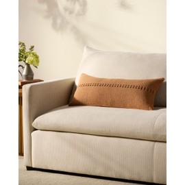 Loloi Chris Loves Julia Harvey Collection PCJ0018 Orange 12'' x 27'' Cover Only Pillow