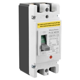Heschen Molded Case Circuit Breaker, HSM1PV-125 2 Poles DC550V Solar PV System Solar Panels Grid Protection (125A)