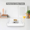 NIUBEE Acrylic Serving Tray 16x20 Inches -Spill Proof- Clear Decorative