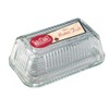 Tablecraft Ribbed Glass Butter Dish