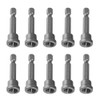 10Pcs 50mm PH2 Hex Shank Drywall Screw Gun Drill bit
