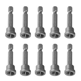 10Pcs 50mm PH2 Hex Shank Drywall Screw Gun Drill bit Screwdriver Adjustable Drill Bits Set for Drywall Plasterboard Locating