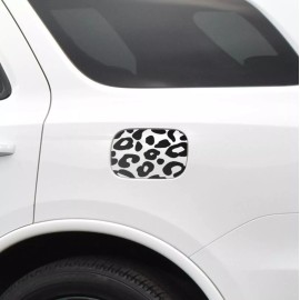 ClearSurface Fits 2014-2022 Dodge Durango Leopard Cheetah Print Rear Window Fuel Door Decal - Fuel Door