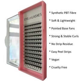 Russian Premade Lashes 10D D Curl 11-14 Mix Length Pre Made Lash Fans Volume Lashes Promade Lash Extensions Pre Made Lash Fans Eyelash Tray (10D 0.05 D Curl 11-14 Mix)