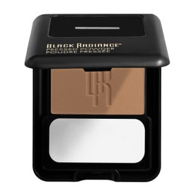 Black Radiance Pressed Powder, Pigment-Rich Matte Finish for Light Skin Tones, Oil-Absorbing Compact with Mirror & Sponge - French Toast
