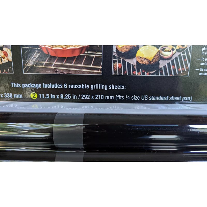 Miu Barbeque Grill Mats Reusable Grilling Sheets 2 sizes Set