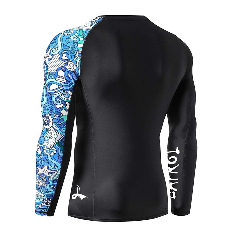 LAFROI Men's Long Sleeve UPF 50+ Baselayer Skins Performance Fit