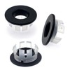 JZK 2 x Matte Black Coated Copper Metal Bathroom Sink