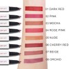 Kaely- 2 rotuladores de tinte labial mate color nude moca,