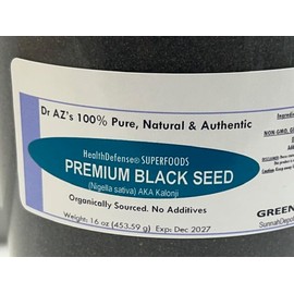 BLACK CUMIN Powder Black Seed NIGELLA SATIVA Seed Ground Powder 1 Lb/ 16oz TUB Indian Spice Kalonji Ground Habbatul Baraka Crushed (the Blessed Seed) by GREENandORGANIC