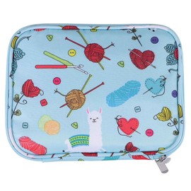 Roundsky Empty Knitting Needles Case Storage Organiser Storage Bag for Circular Knitting Needles and Accessories Kit Bag