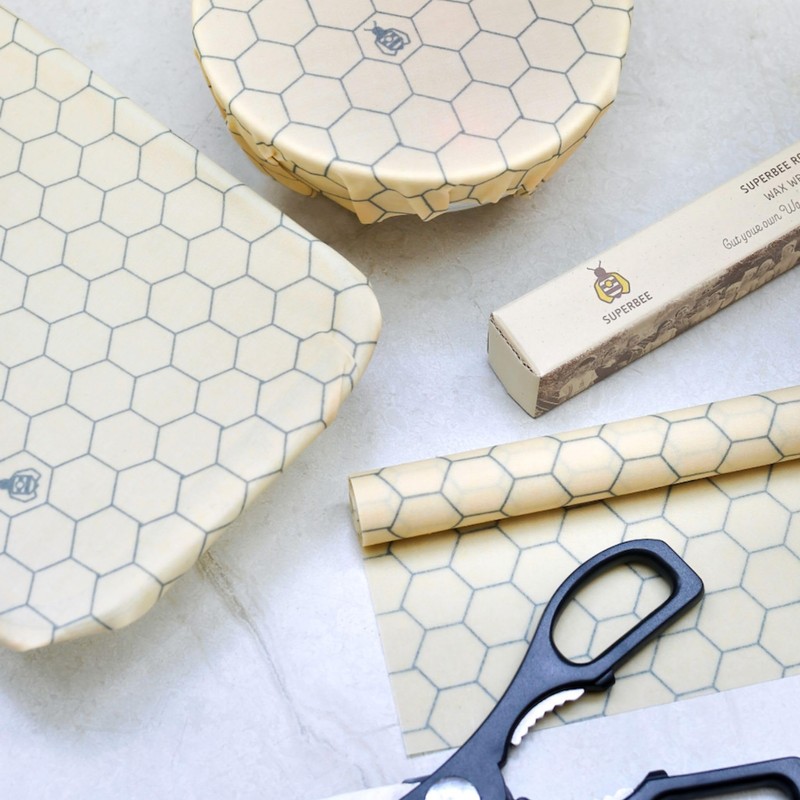 SUPERBEE Beeswax Wrap Roll XL, Reusable Beeswax Wrap for Food,