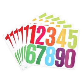 HASWARE Mailbox Numbers: 6 Sheets Number Stickers - Waterproof and Self Adhesive for Address, Sign, Door (3" Color 60 Pcs)