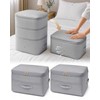 Ultra Space Saving Self Compression Organizers, 2 Pack Double Zipper