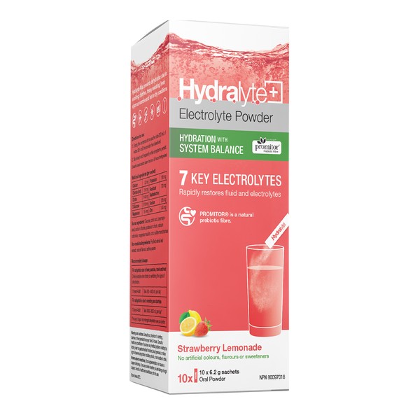Hydralyte Hydration with System Balance Strawberry Lemonade 10x6.2g