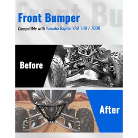 LUXEMOTO Front Bumper Guard for Yamaha Raptor 700 700R Accessories, Durable Iron Front Profile Bumper Protector Compatible with Yamaha Raptor YFM 700 700R SE GTYR 2006-2025 Accessories