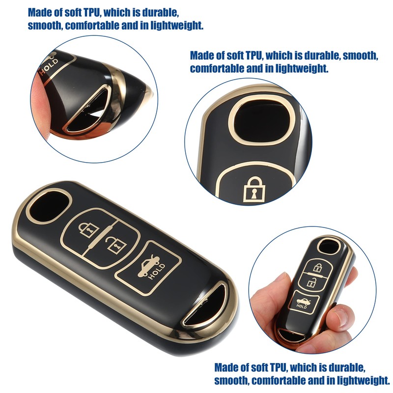 ACROPIX Keyless Entry Remote Control Cover 3 Button for TPU