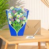 zzmorni 3D Pop-Up Flower Bouquet Greeting Cards with Note Card