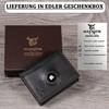 MATADOR Men's Leather Wallet with AirTag Compartment, Nappa Black, Modern