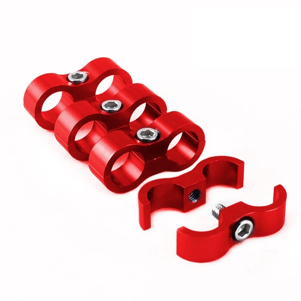 10AN Hose Separator Clamps - 4PCS Aluminum Hose Fuel Line