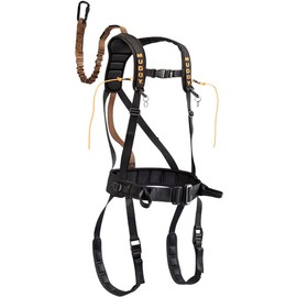 Muddy Hunting Tree Stand Safety Systems Lightweight Padded Nylon Quick-Release Safeguard Harness, Large