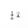Julyun 50 Sets Metal Snap Rivets Chicago Screw 4MM Length,Slotted