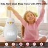 Kids Sleep Training Alarm Clock: App Control Night Light, Silicone,