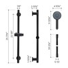 KES Adjustable Shower Head Holder with Slide Bar Combo, Handheld