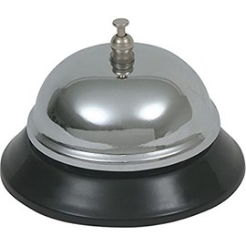 Genware NEV-SB35 Bell, Chrome Plated Service 3 1/2" Diameter