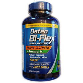 Osteo Bi-Flex, Triple Strength + Turmeric, 200 Tablets, with Glucosamine HCI and Turmeric Curcumin, Joint Supplement for Men and Women
