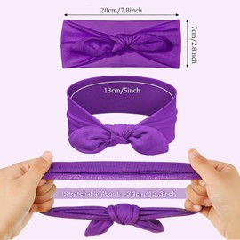 JLEivvi 3 Pcs Adjustable Hair Bands for Women, Black Knotted Headband Tie Elastic Non Slip Fashion Head Bands for Workout Sports Yoga Running Cycling