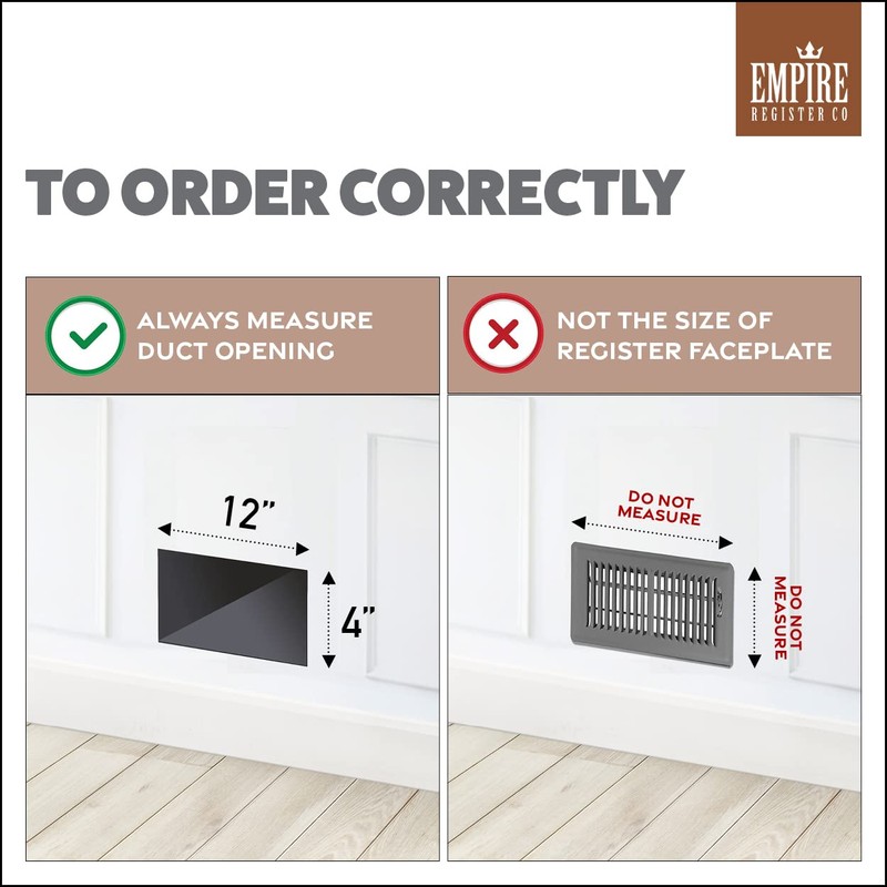 Empire Register Co, Ceiling & Wall Vent Cover - 4x12