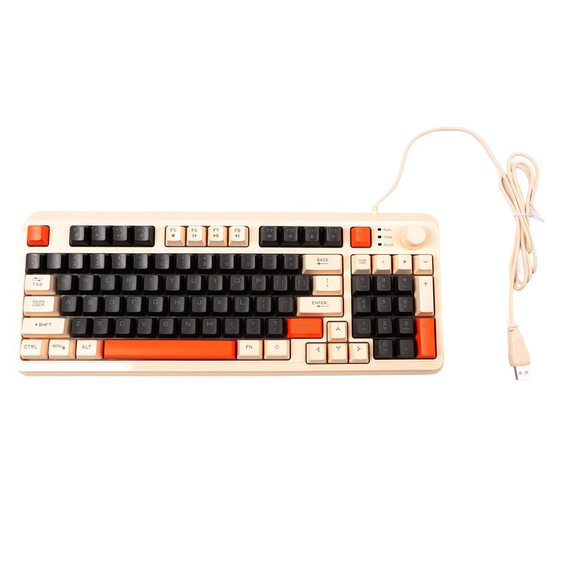 Gaming Keyboard USB 94 Keys LED Backlit Ergonomic Fodable Feet