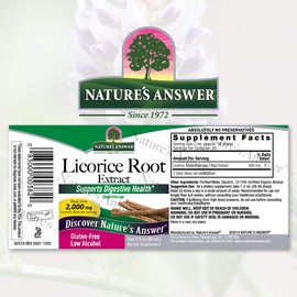 Nature's Answer Licorice Root Supplement 2000 mg 2oz Low-Alcohol Extract | Supports Digestion | Promotes Respiratory Function | Natural Detox | Single Count