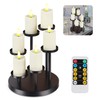 yucanucax 6 Pack Votive Candle with Holder, Remote Control Ivory