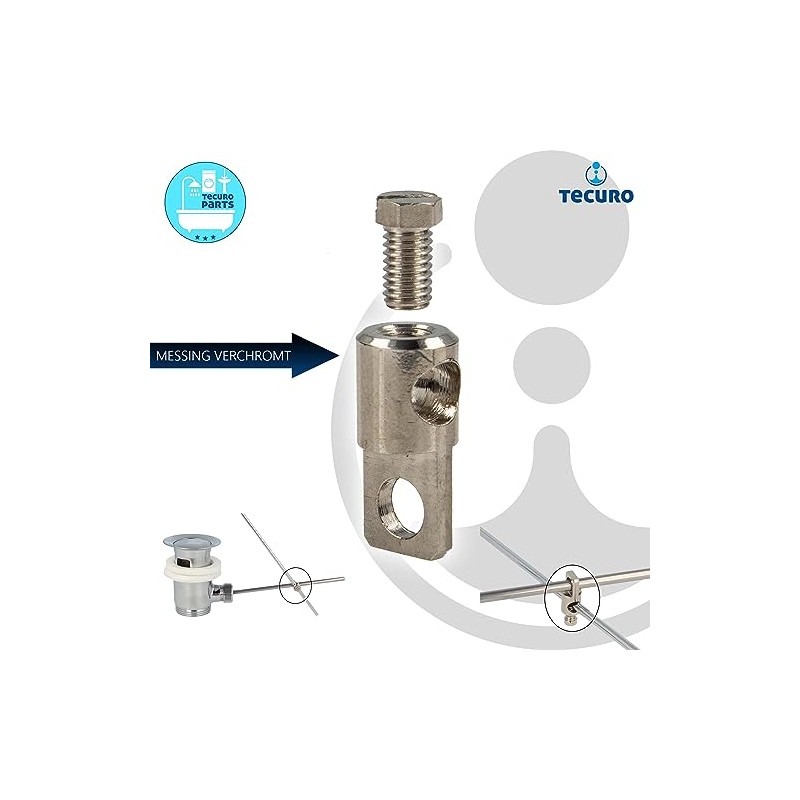 tecuro - 12000 Joint Piece for Mounting on Drain Fittings,