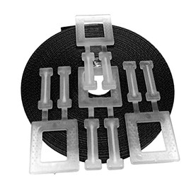 Pallet strapping kit Black 15m x 12mm with 4 plastic buckles