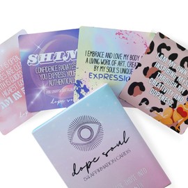 Dope Soul Positive Affirmation Cards for Women, 54 Sassy Spiritual Cards Celebrating your One-of-a-Kind Spirit. Self love Deck with Inspirational, Uplifting Messages for Confidence & Empowerment. A Cheerleader for your Soul!