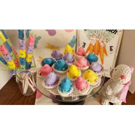 Handmade (1)  PEEP Deviled Egg  Faux Food /Fake Display/ Replica Prop - Blue