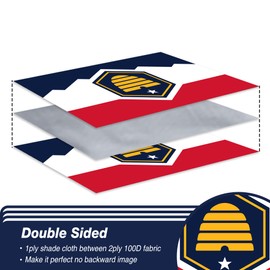 XIFAN Double Sided New Utah State Flag 3x5 ft, Heavy Duty 3 Ply Durable Polyester, New UT Flag with Vibrant Print/4 Rows Hemming/Brass Grommets for Indoor Outdoor Use