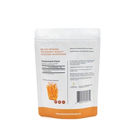 Real Mushrooms Organic CORDYCEPS Mushroom Pure Powder - for Peak Performance, Energy & Immune Support