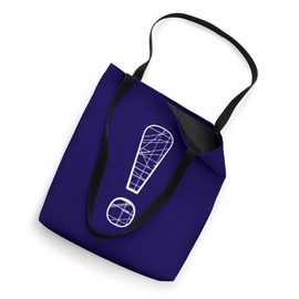 Exclamation Mark, Happy, Excited, Joy, Navy Blue and White Tote Bag