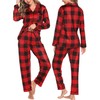 SWOMOG Matching Couple Christmas Pajamas Set Long Sleeve Festival Party