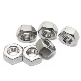 Hooshing 100PCS 1/4"-20 Stianless Hex Nuts 304 18-8 Stainless Steel Nuts