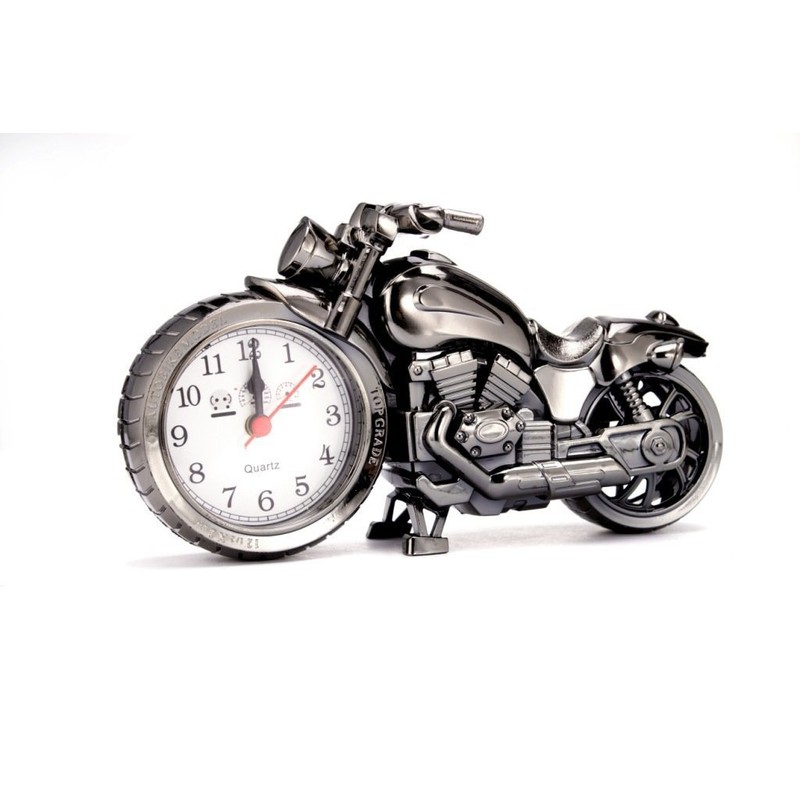 Gearmax Retro Motorcycle Style Students Alarm Clock Desk Time Clock